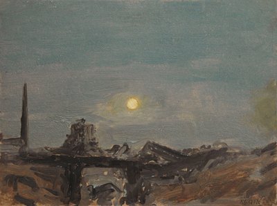 Pleine lune sur les ruines de Louxor, au bord du Nil - Lockwood de Forest