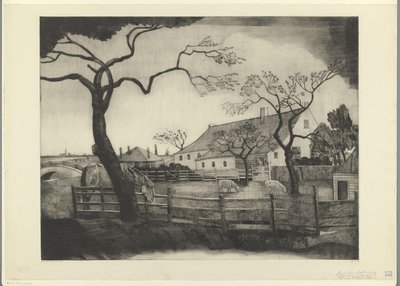 Ferme avec bétail en Hollande - Lodewijk Schelfhout (signed by artist)