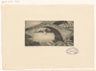 Pont en Corse - Lodewijk Schelfhout (signed by artist)