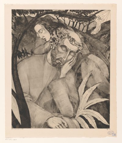 Christ sur le mont des Oliviers - Lodewijk Schelfhout (signed by artist)