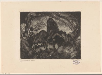 Paysage vallonné avec arbres - Lodewijk Schelfhout (signed by artist)