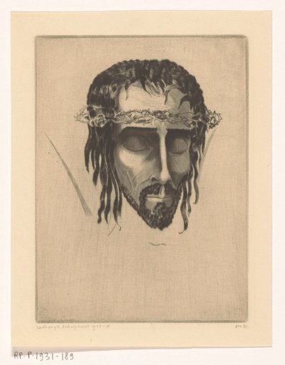 Tête de Christ IV - Lodewijk Schelfhout (signed by artist)