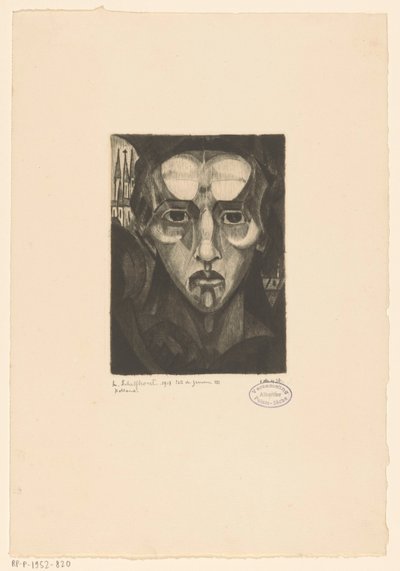 Tête de femme III - Lodewijk Schelfhout (signed by artist)