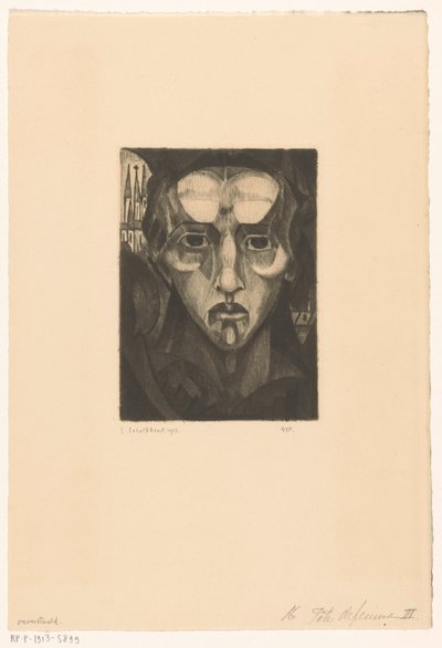 Tête de femme III - Lodewijk Schelfhout (signed by artist)