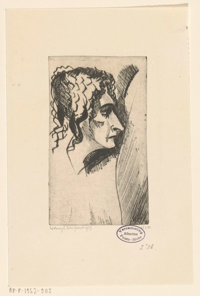 Tête de femme - Lodewijk Schelfhout (signed by artist)