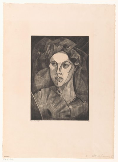 Tête de femme I - Lodewijk Schelfhout (signed by artist)