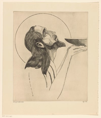 Saint Jean Baptiste - Lodewijk Schelfhout (signed by artist)