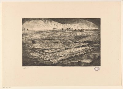 Paysage avec champs - Lodewijk Schelfhout (signed by artist)