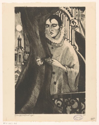 Pierrot II - Lodewijk Schelfhout (signed by artist)