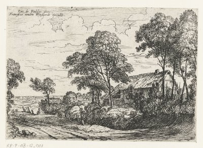 Maison avec toit de chaume - Lodewijk de Vadder