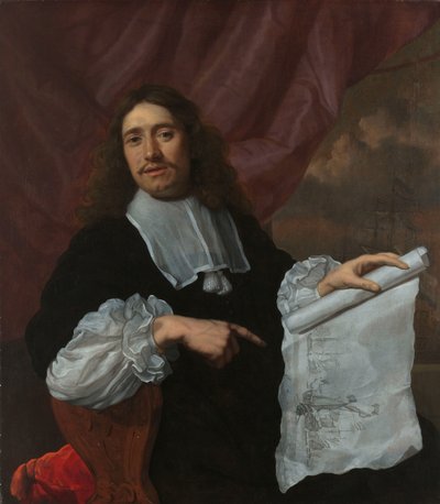 Willem van de Velde II (1633-1707), peintre - Lodewijk van der Helst