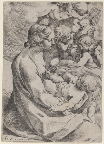 Madone et Enfant avec des Anges - Lodovico Carracci