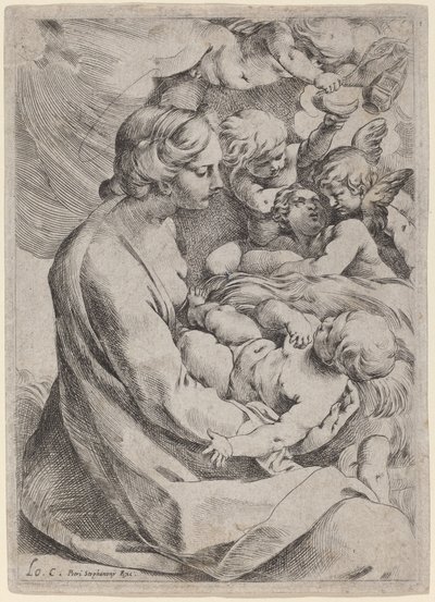 Madone et Enfant avec des anges - Lodovico Carracci