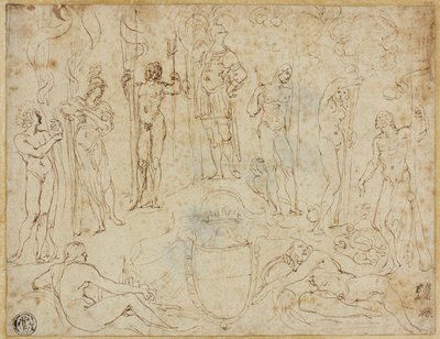 Étude pour une conclusion de thèse présentée au duc de Mantoue - Lodovico Carracci
