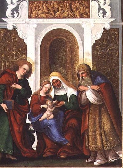 Madone et enfant avec SS. Anne, Jean l