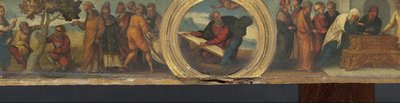 Moïse et les Tables de la Loi, la Malédiction du Figuier Stérile et le Denier de la Veuve - Lodovico Mazzolino