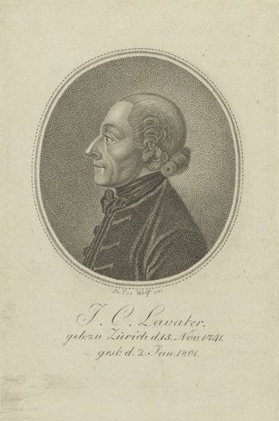 Portrait du poète et physiognomiste Johann Kaspar Lavater 1741-1801 - Loeser Leo Wolf