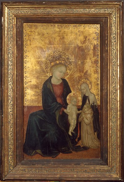 Madonna et Enfant avec Sainte Catherine de Sienne et un donateur chartreux - Lombard Italian