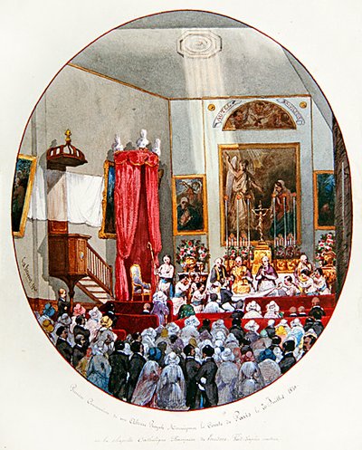 Première communion du comte de Paris à la chapelle royale française de St. Louis, Londres - Lombardo Enrique Simonet