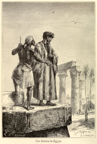 Ibn Battuta en Égypte, voyageur médiéval Muhammad Ibn Battuta visitant l