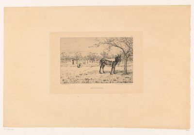 Paysage avec âne - Léon Barillot