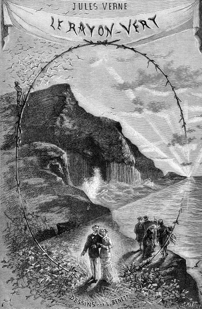 Frontispice du roman de Jules Verne « Le Rayon Vert », collection Hetzel/Voyages Extraordinaires 1882. Dessin de Léon Benett. - Léon Benett