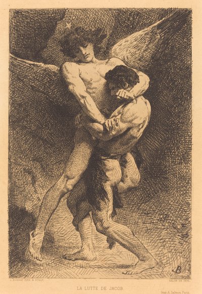 La Lutte de Jacob - Léon Bonnat