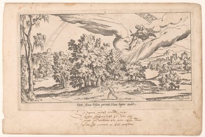 Callisto est emportée par Jupiter dans le ciel étoilé Le Fable de Calisto (titre de la série) Mythe de Callisto (titre de la série) - Léon Davent (attributed to)