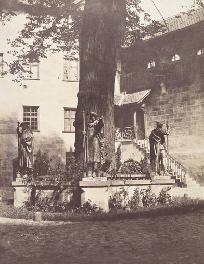 Nuremberg, Intérieur de la cour du Burg impérial - Léon Gérard