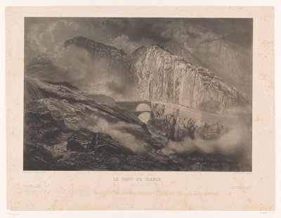 Vue du Pont du Diable dans le col du Saint-Gothard - Léon Jean Baptiste Sabatier