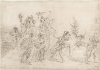 Pèlerins revenant de la fête de la Madonna dell