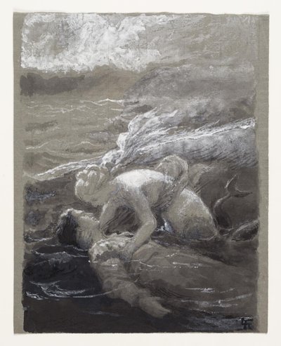 La petite sirène sauve le prince noyé - Lorenz Frølich
