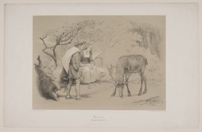 La Croix, page 299, illustration pour "La Chasse du Cerf" de Christian Winther - Lorenz Frølich