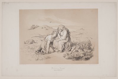 Mère et fille, page 289, illustration pour "La Fuite du Cerf" de Christian Winther - Lorenz Frølich