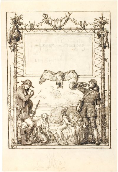 Page de titre pour Jæger Sangbog - Lorenz Frølich