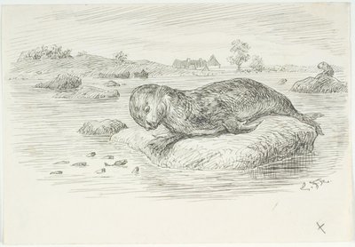 Esquisse pour Le Grand Serpent de Mer - Lorenz Frølich