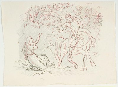 Esquisse pour La Fille du Roi des Marais - Lorenz Frølich