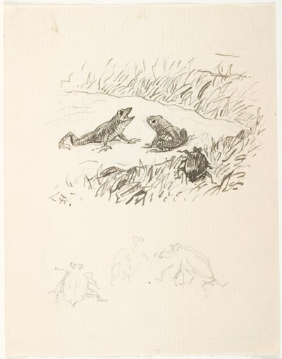 Esquisse pour une illustration de Skarnbassen - Lorenz Frølich