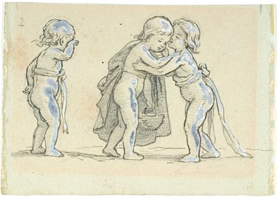 Vignette avec des enfants disant au revoir - Lorenz Frølich