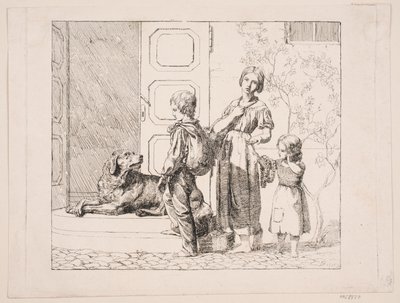 Trois enfants mendiants - Lorenz Frølich