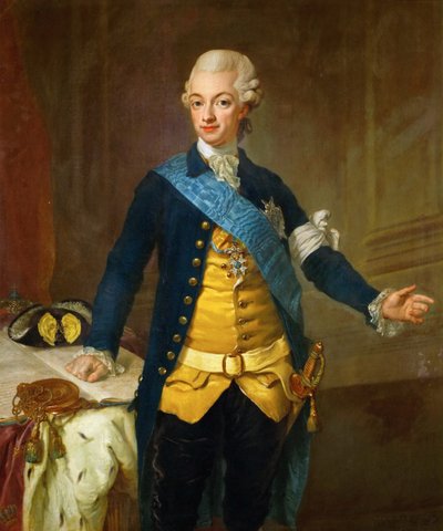 Portrait de Gustave III de Suède, 1771 - Lorenz II Pasch
