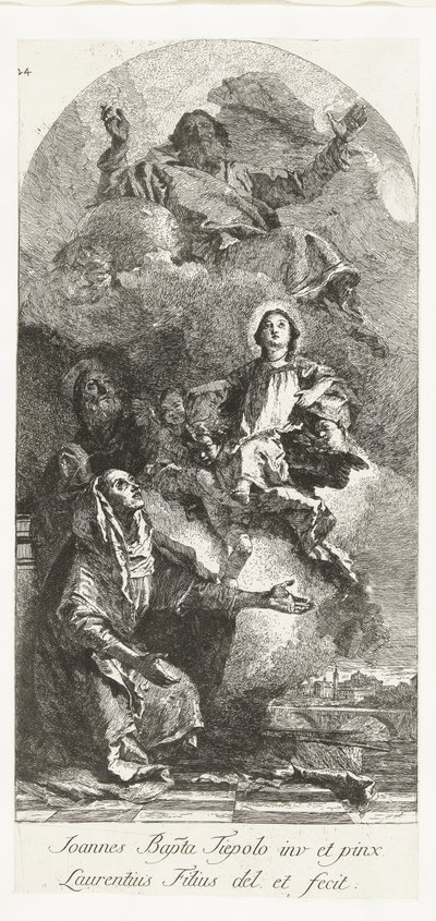 Saints Joachim et Anne avec Dieu le Père et la Vierge - Lorenzo Baldissera Tiepolo