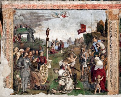 Vie de Sainte Cécile : Martyre de Saint Valérien et Tiburce - Lorenzo Costa