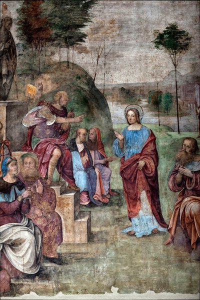 Vie de Sainte Cécile : Procès de Sainte Cécile, détail - Lorenzo Costa