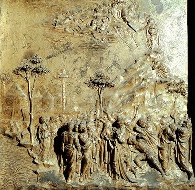 Moïse recevant les tables de la loi (après restauration) - Lorenzo Ghiberti