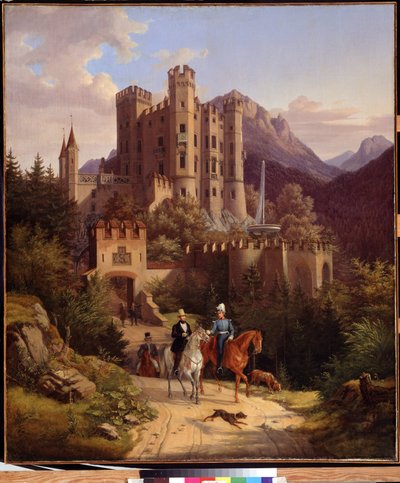 Le prince couronne Maximilien à cheval, Hohenschwangau - Lorenzo II Quaglio