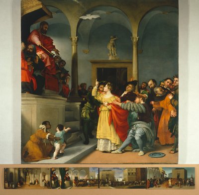 Retable de Sainte Lucie ou Sainte Lucie devant le juge - Lorenzo Lotto