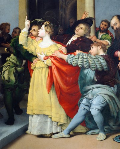 Retable de Sainte Lucie ou Sainte Lucie devant le juge - Lorenzo Lotto