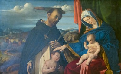 Madone et Enfant avec Saint Pierre martyr - Lorenzo Lotto