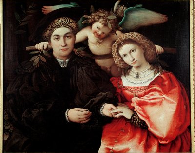 Maître Marsilio (Marsilio Cassotti) et sa femme (Faustina) - Lorenzo Lotto